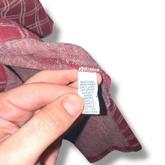 80s Polo Ralph Lauren Wine Red Made in USA L/S Polo Shirt Sz L - Picture 9 of 10